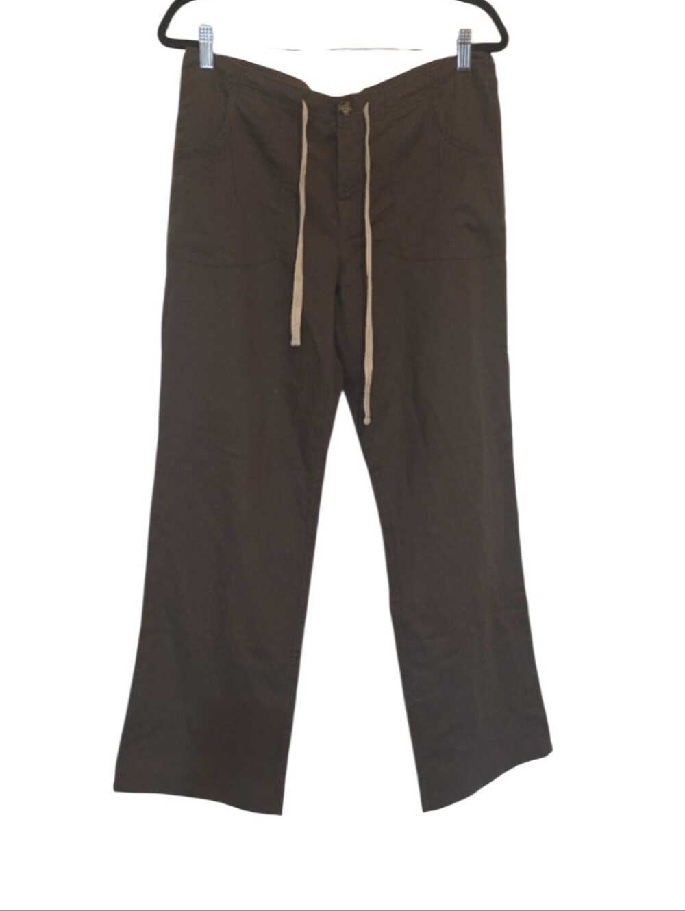 Columbia Wide Leg Linen Cotton Blend Brown Pants